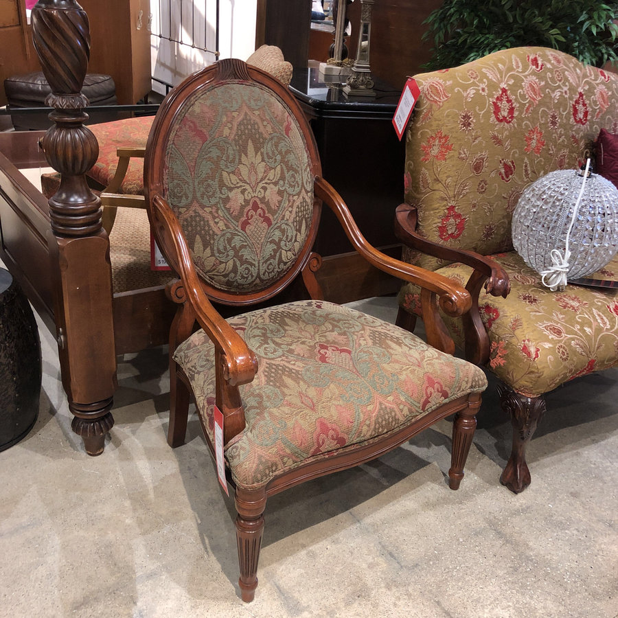 Plunkett Wood Frame Oval Back Chair Divine Consign Consignment and