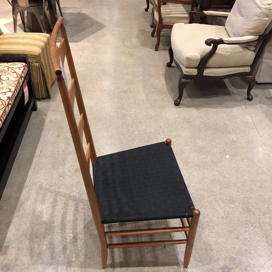 Wood Slat Back Chair With Woven Seat Divine Consign Consignment and Resale Furniture Chicago IL
